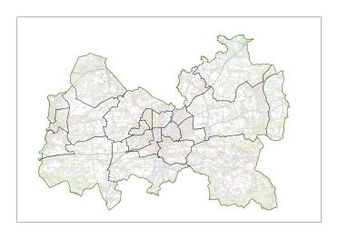 A map of current wards in Guildford