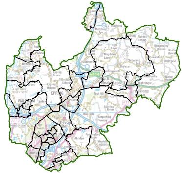 A map of current wards in Epping Forest