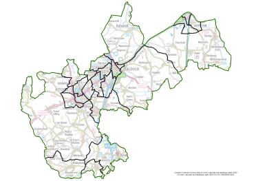 A map of current wards in North Hertfordshire