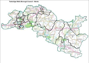 A map of current wards in Tunbridge Wells