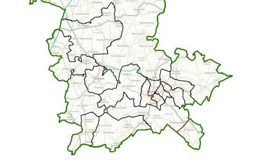 A map of revised proposals for Wychavon