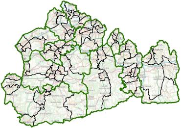 Surrey - DR - Unlabelled Map