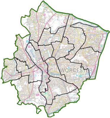 Worcester - FR - Map