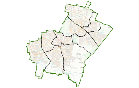 Oadby and Wigston Current Wards Map